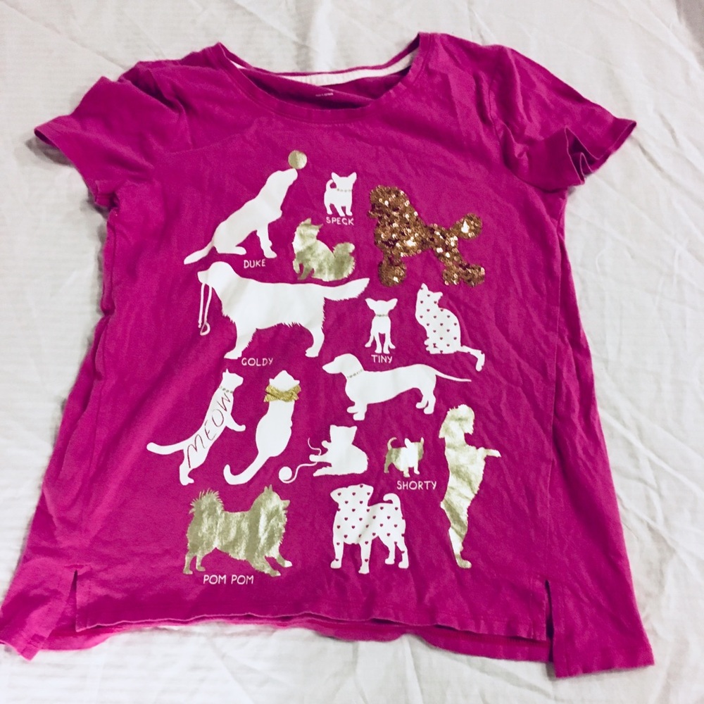 A cute dog shirt from gap!! Darker purple.